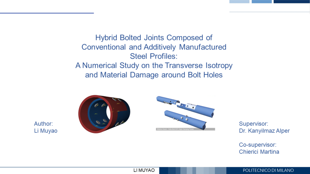 Hybrid bolted joints composed of conventional and additively manufacturated steel profiles