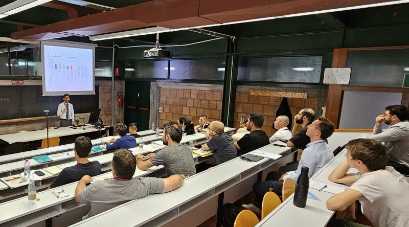 Alper Kanyilmaz in the classroom in Bologna