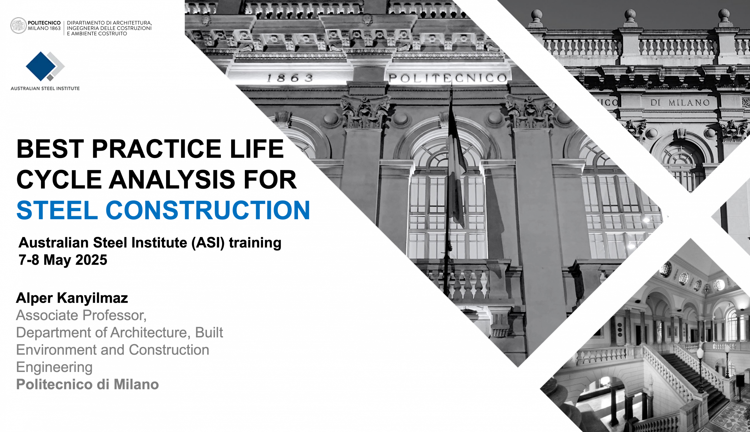 Australian Steel Institute, Training, Best Practice LCA for Steel Construction